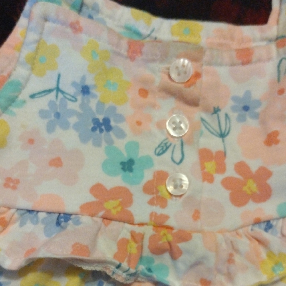 Floral Kids Sleeveless Romper - Picture 3 of 7